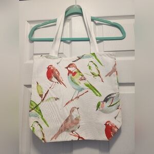 Handmade Colorful Birds themed Tote Bag